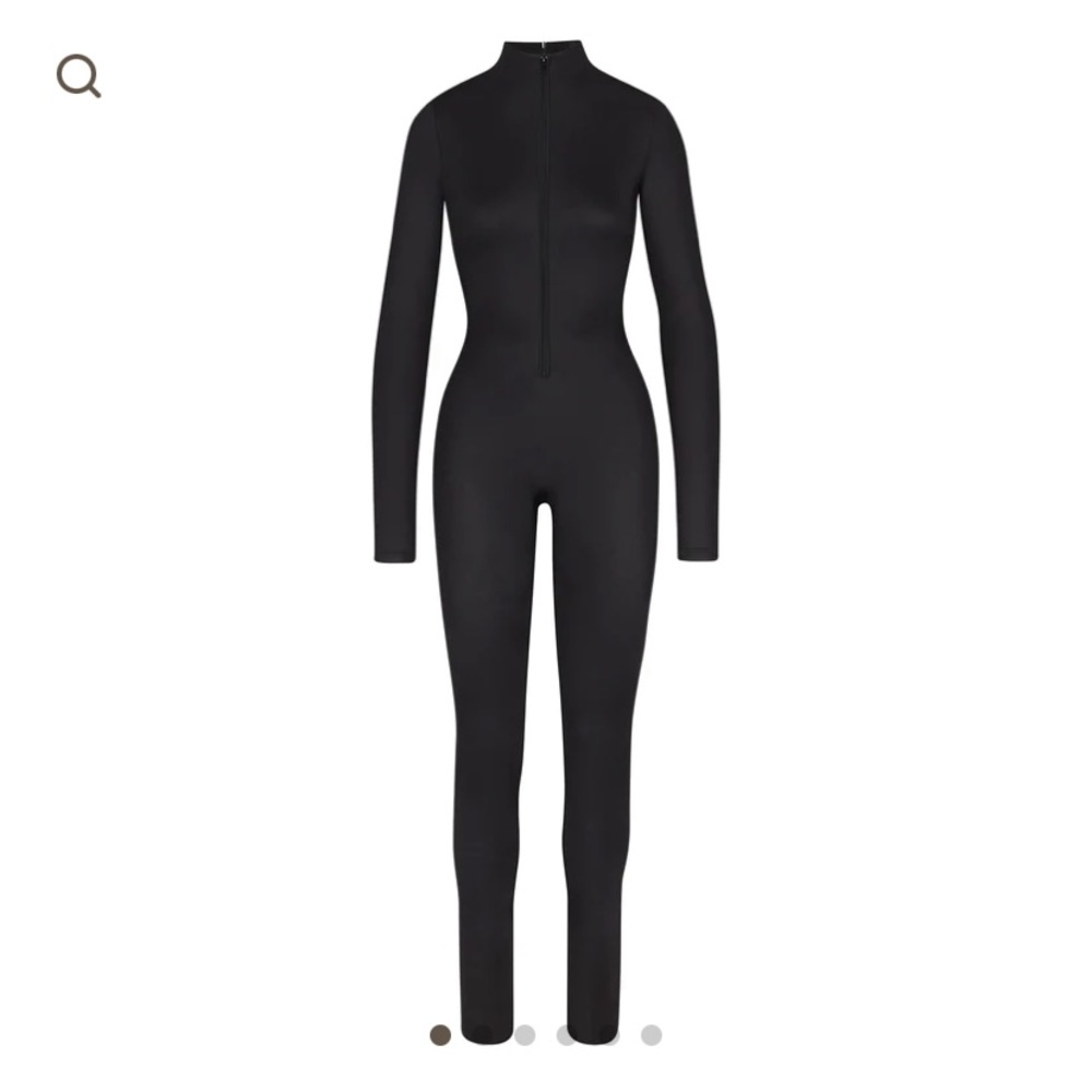 Skims All in One Shine Mock Neck Long Sleeve Onsie